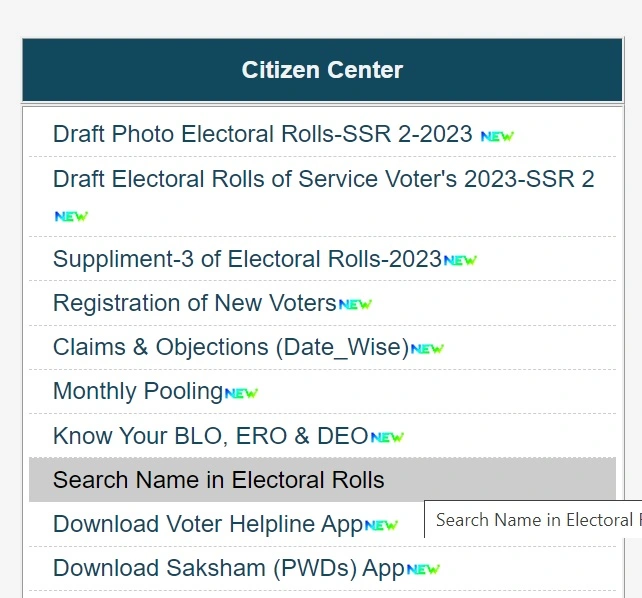 राजस्थान वोटर लिस्ट डाउनलोड | Rajasthan new Voter List 2024
