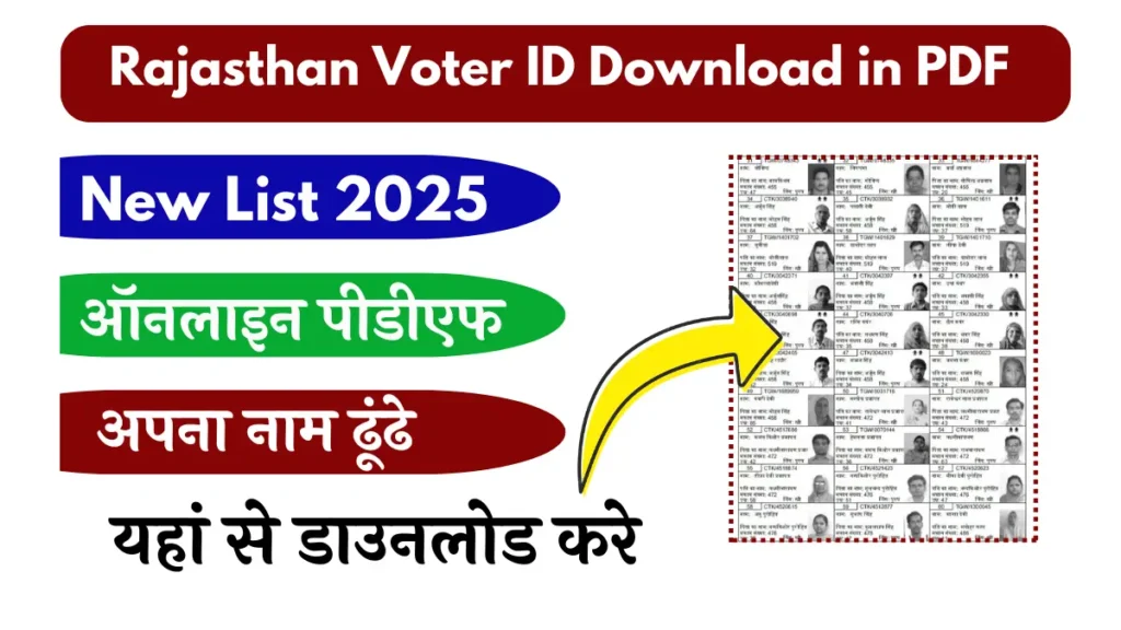 CEO Rajasthan Voter ID Download in PDF 2025 | राजस्थान वोटर आईडी डाउनलोड